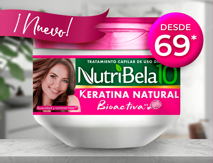 Banner Presentaciones de Tarro Grande Keratina en Mobile Nutribela10 México